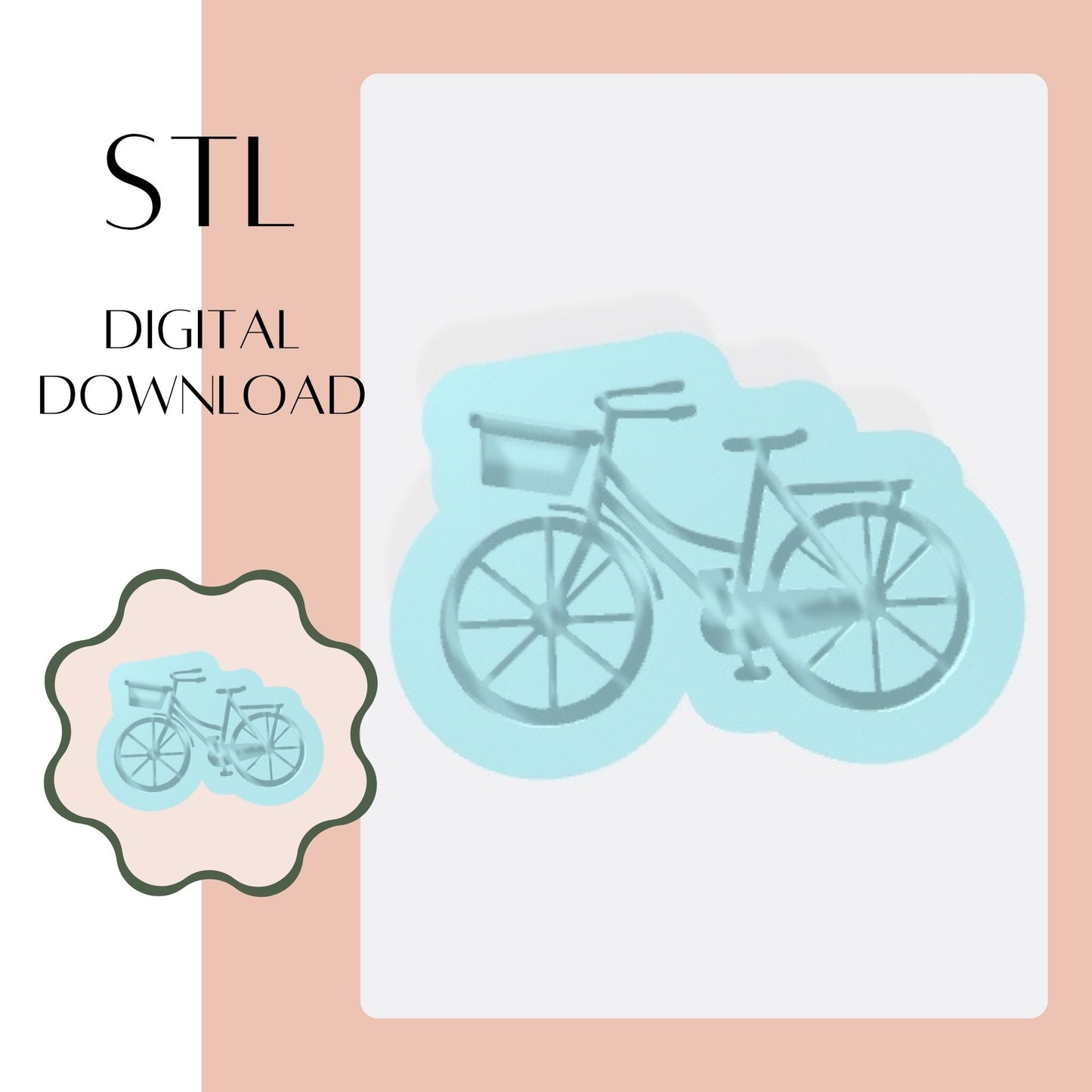 Bicycle embosser & cookie cutter STL