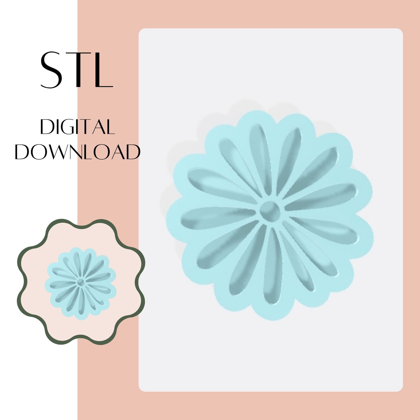 Daisy embosser & cookie cutter STL