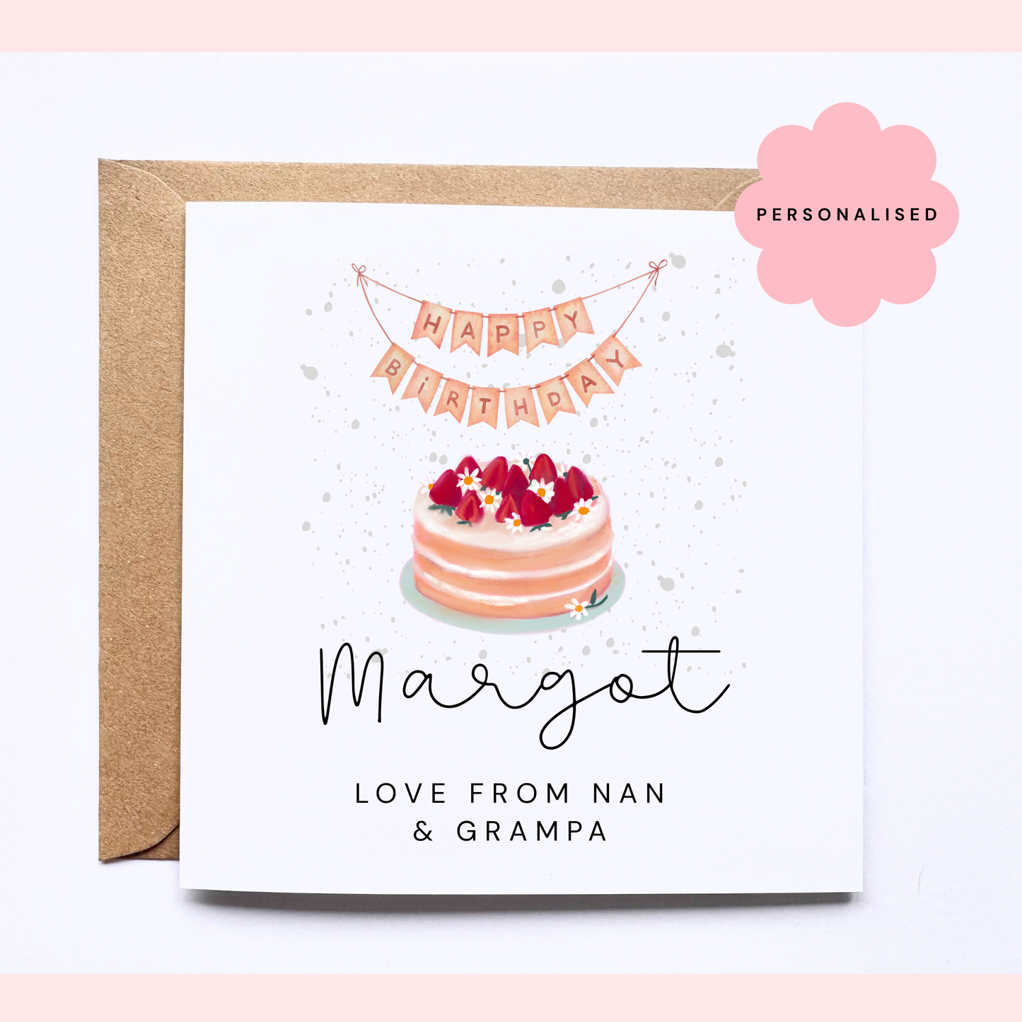 Personalised Birthday Card - Cake