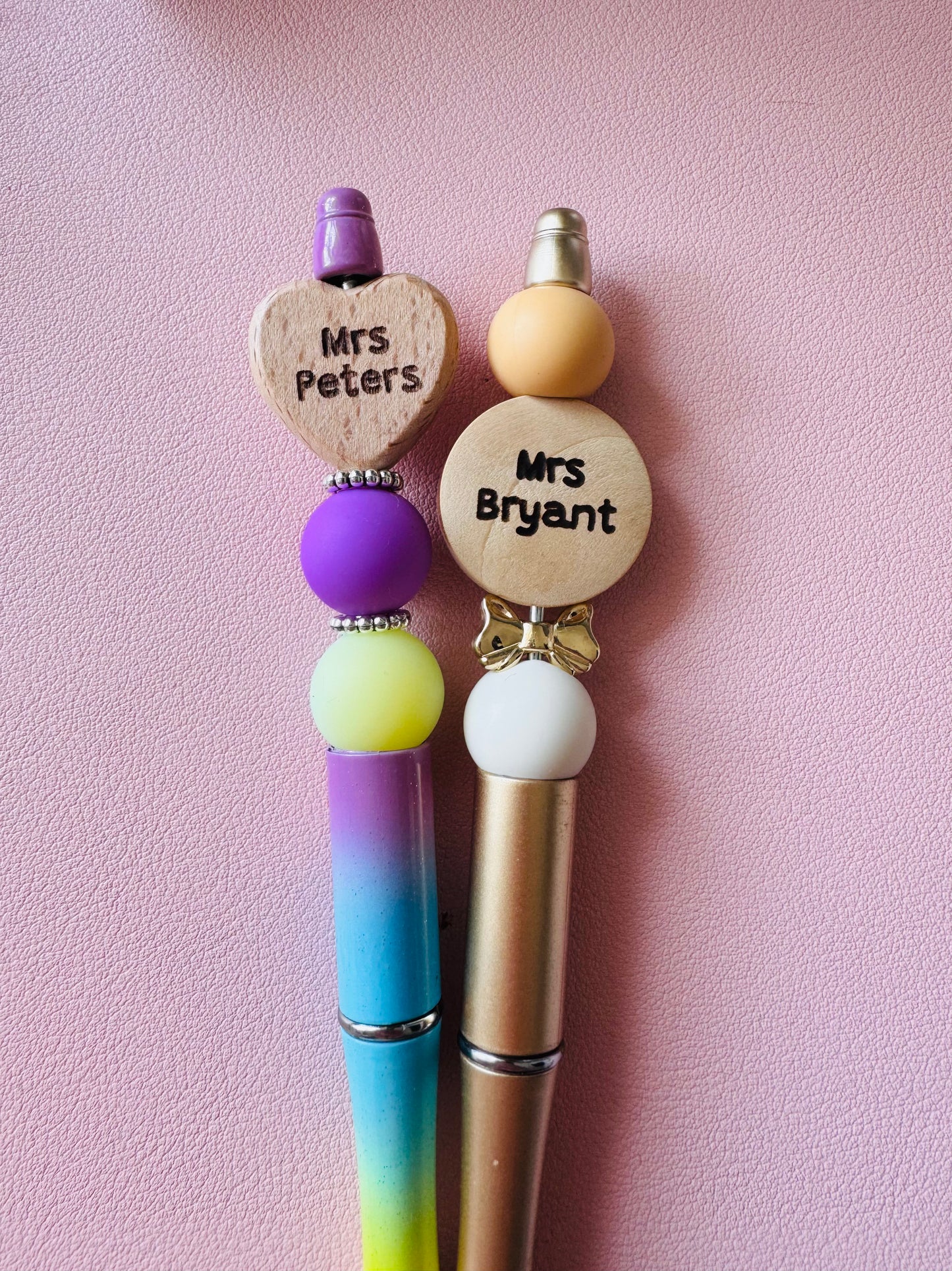 Personalised Wooden Bead Pen