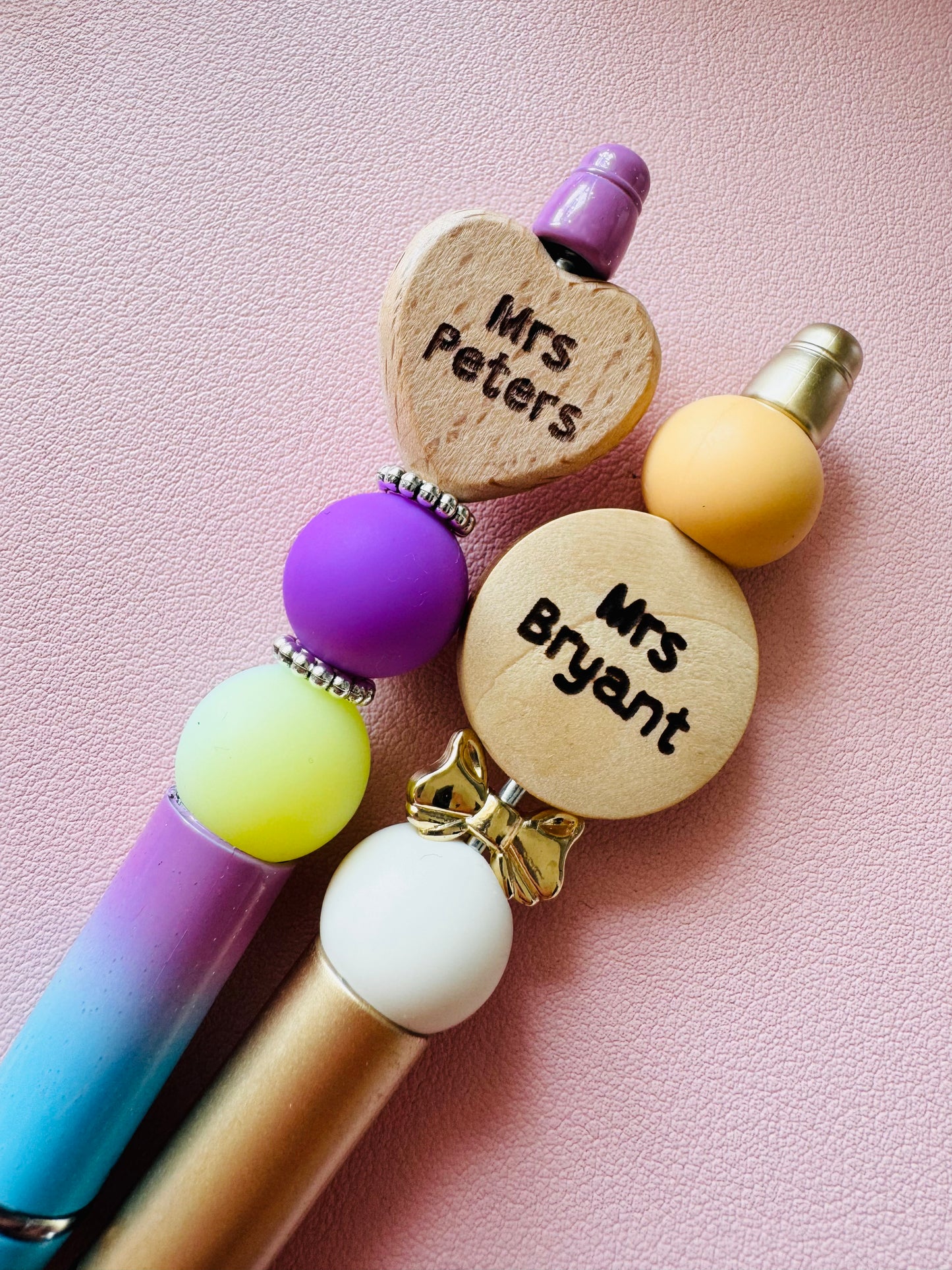 Personalised Wooden Bead Pen