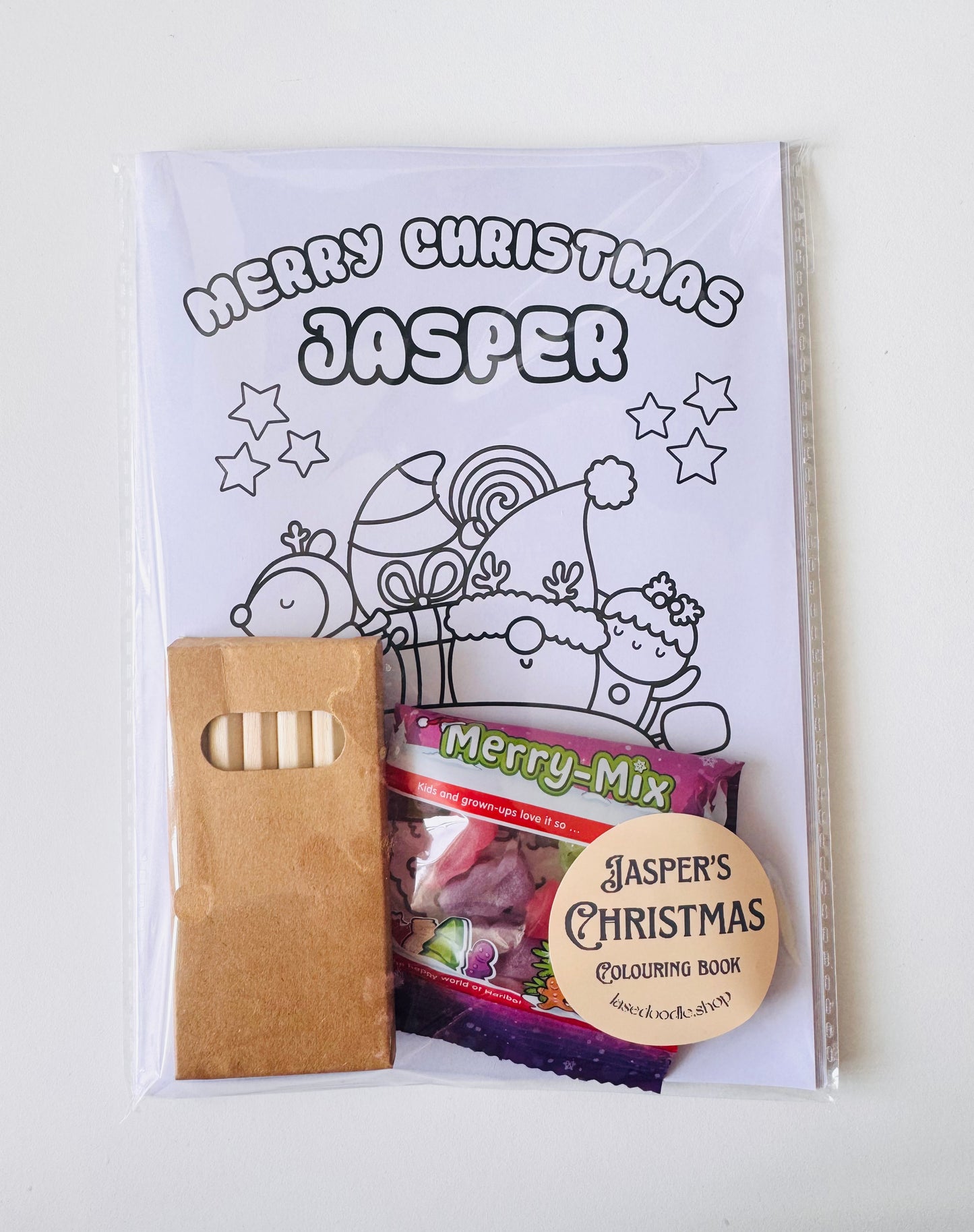 Personalised Christmas Colouring Book Pack