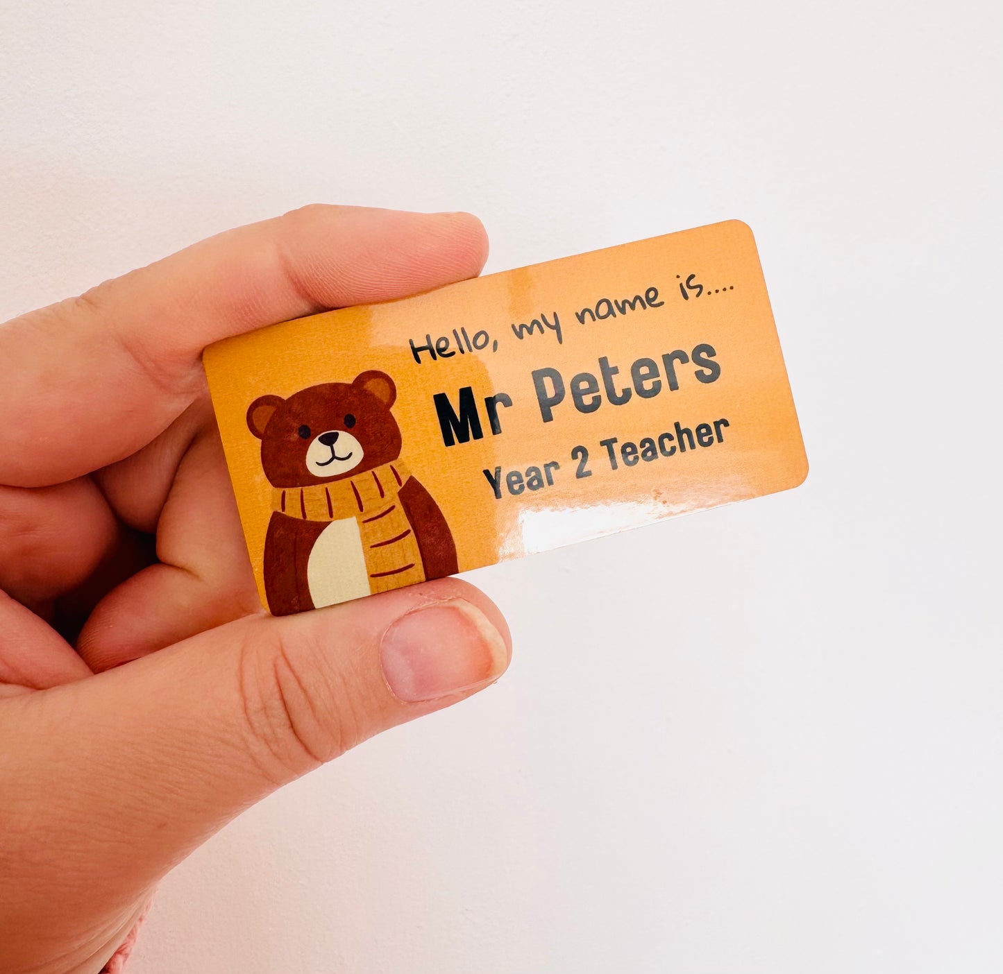 Custom Autumnal Name Badge