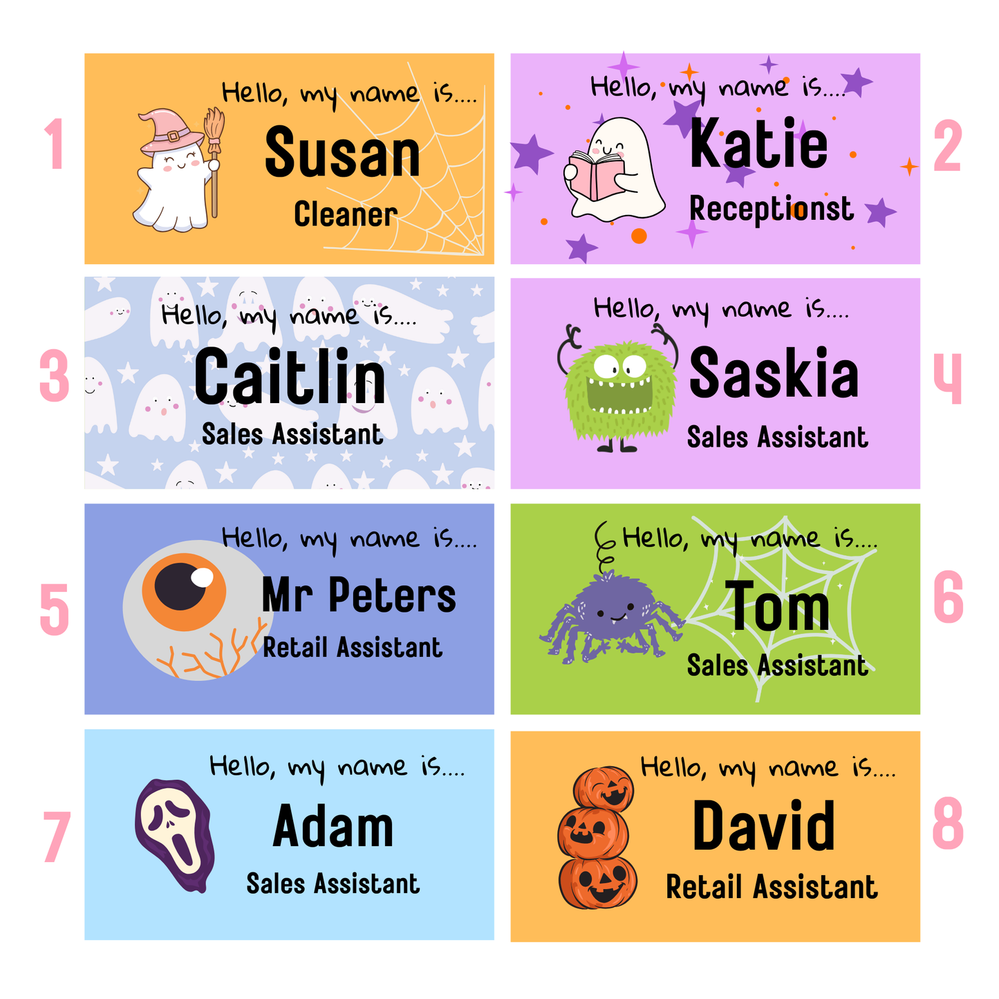 Custom Halloween Name Badge