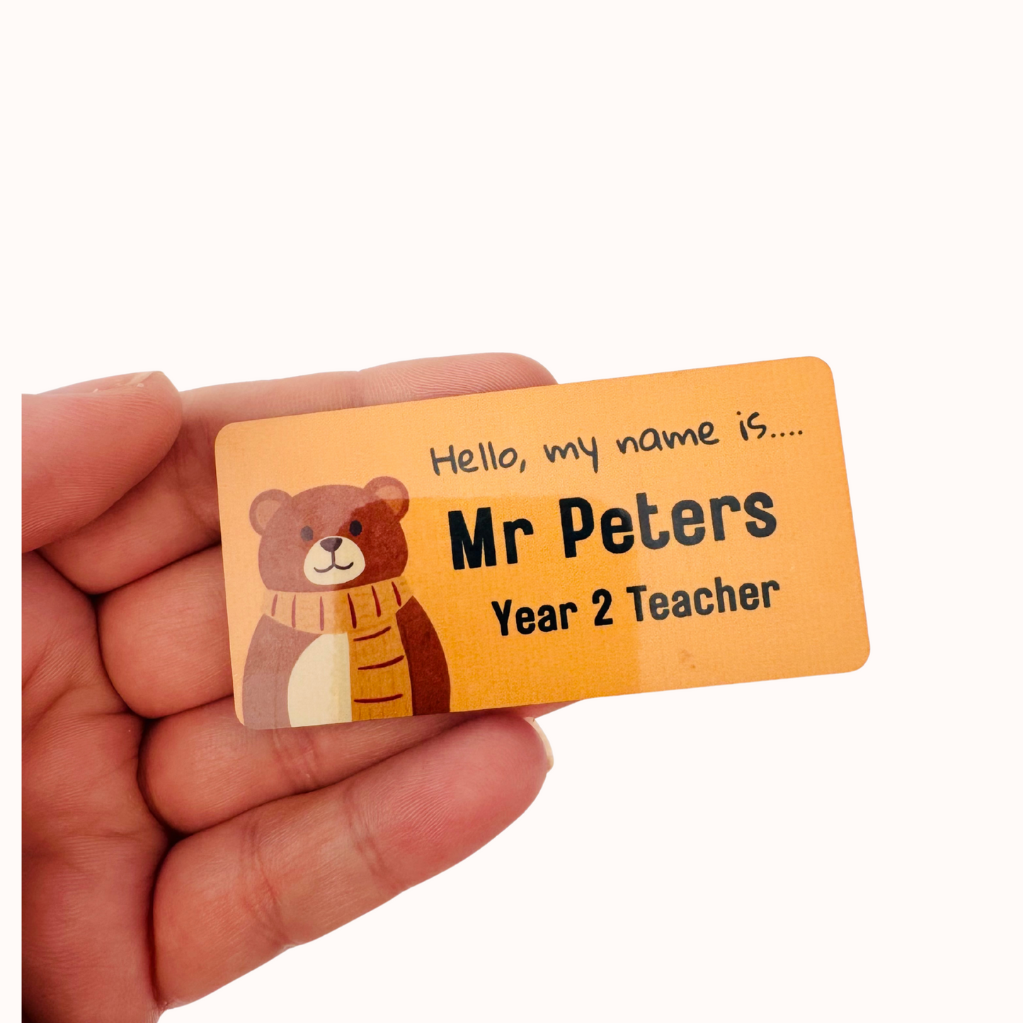 Custom Autumnal Name Badge