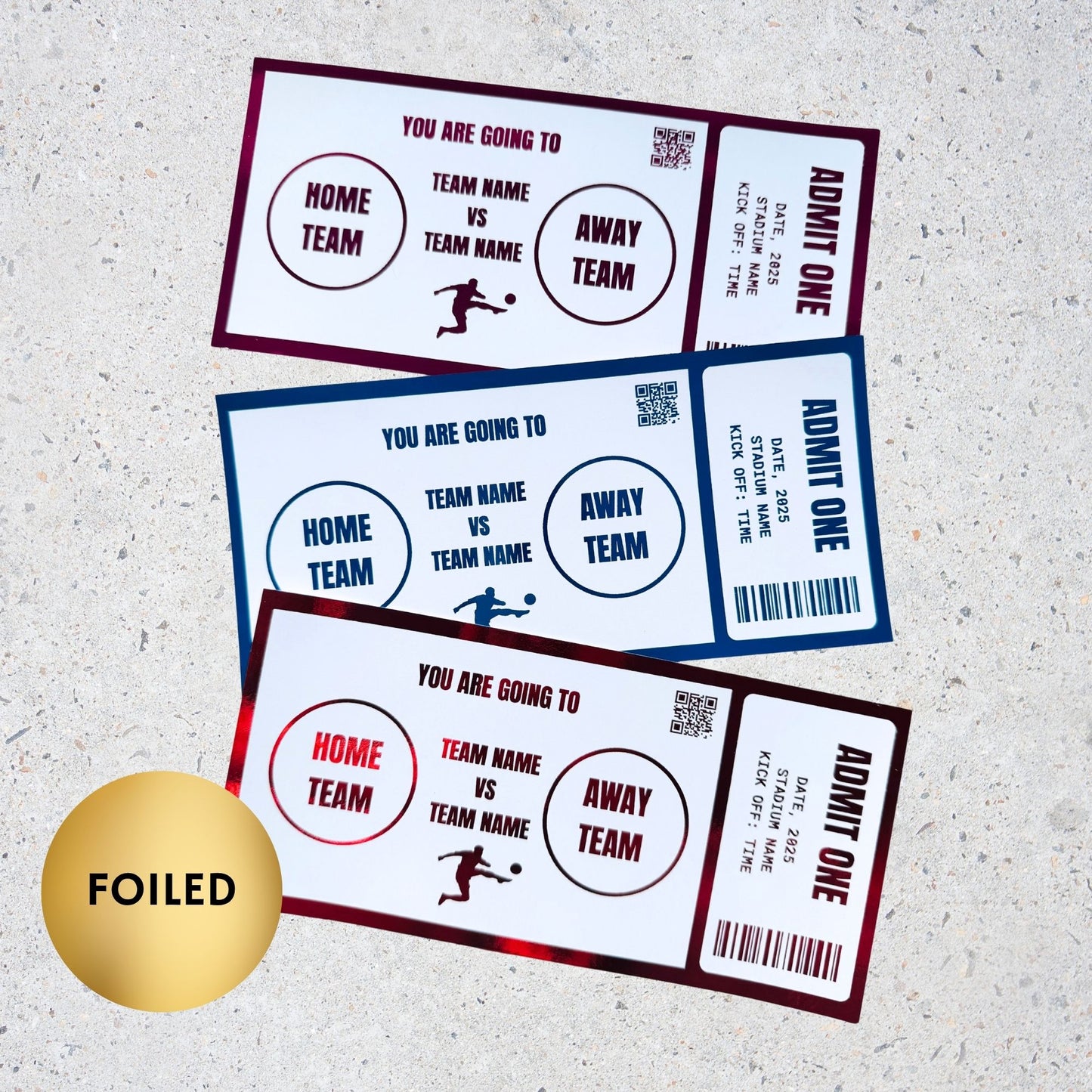 Foiled Football Tickets