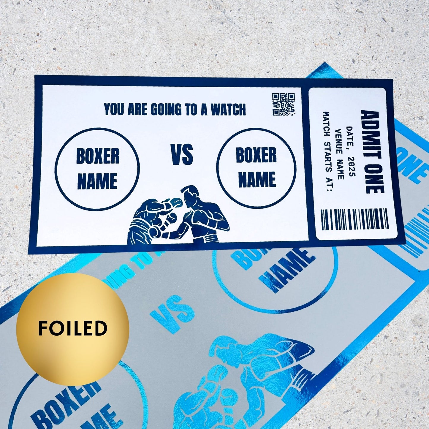 Foiled Boxing Tickets