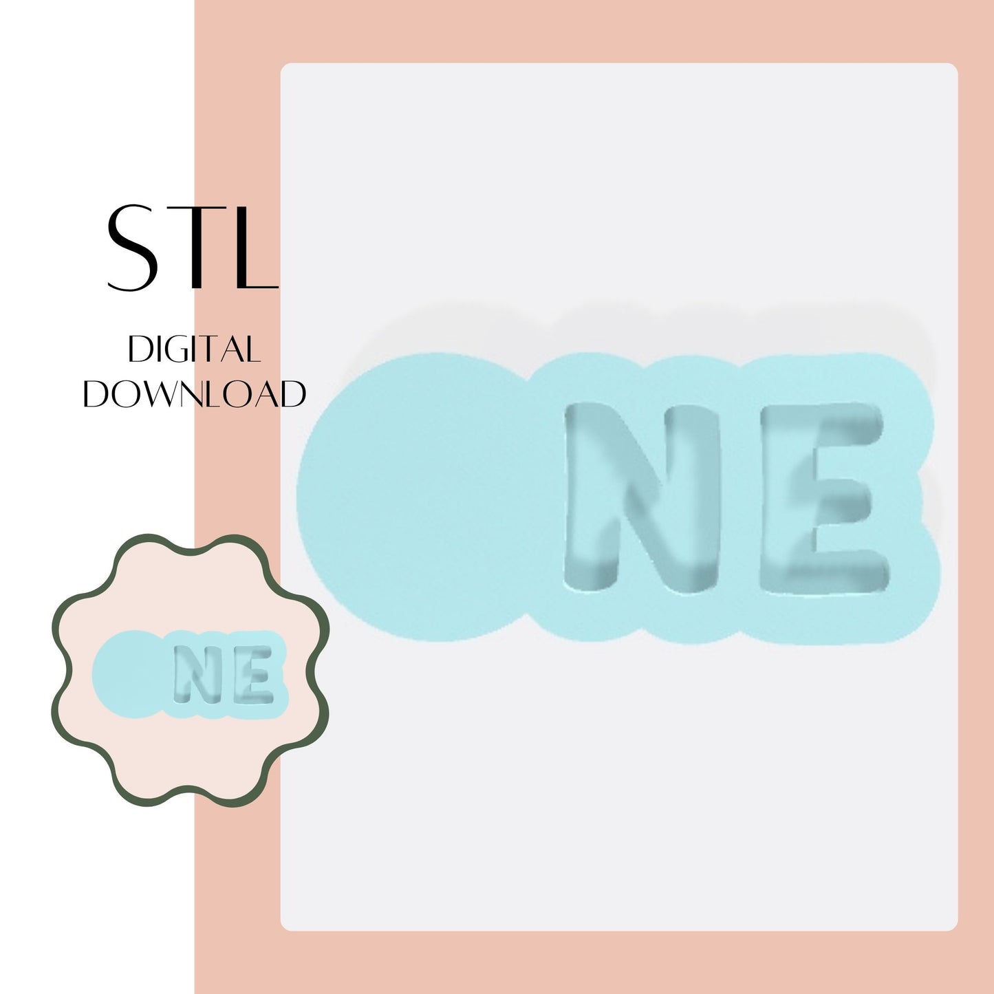 ONE blank embosser & cookie cutter STL