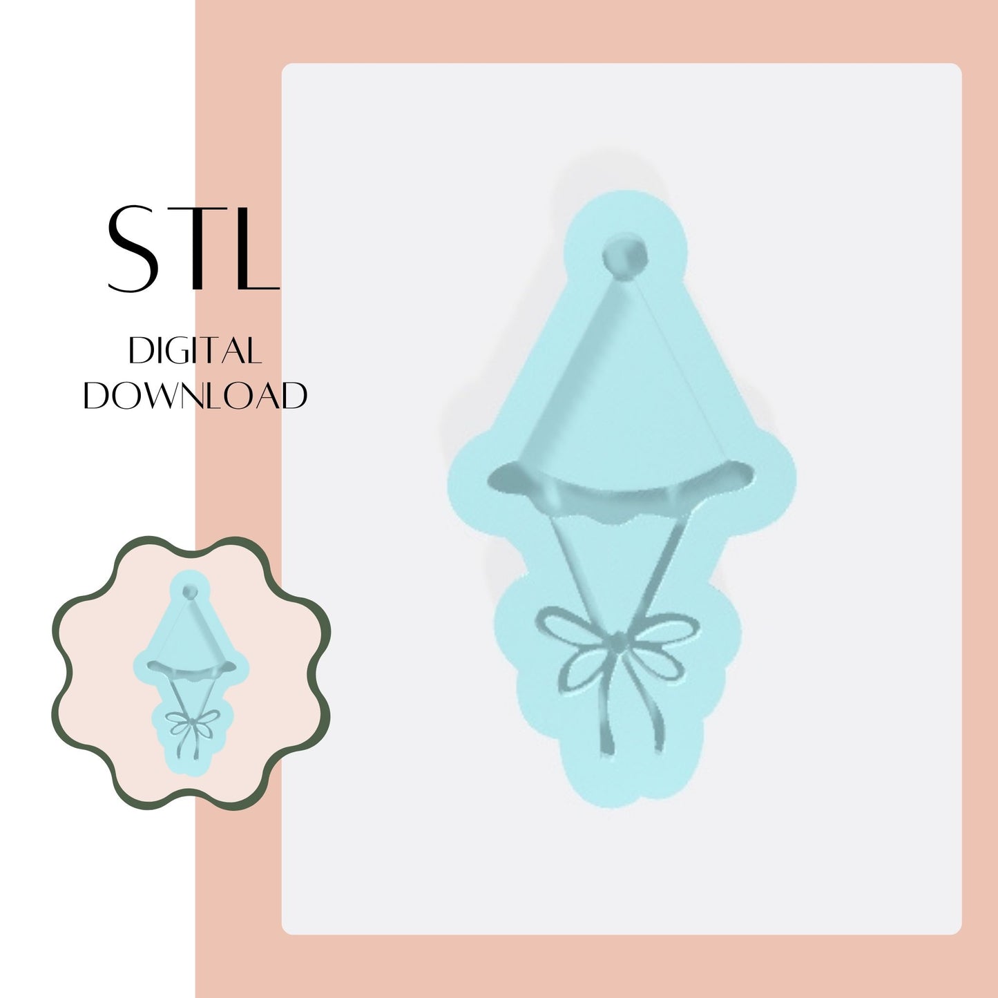 Party Hat embosser & cookie cutter STL