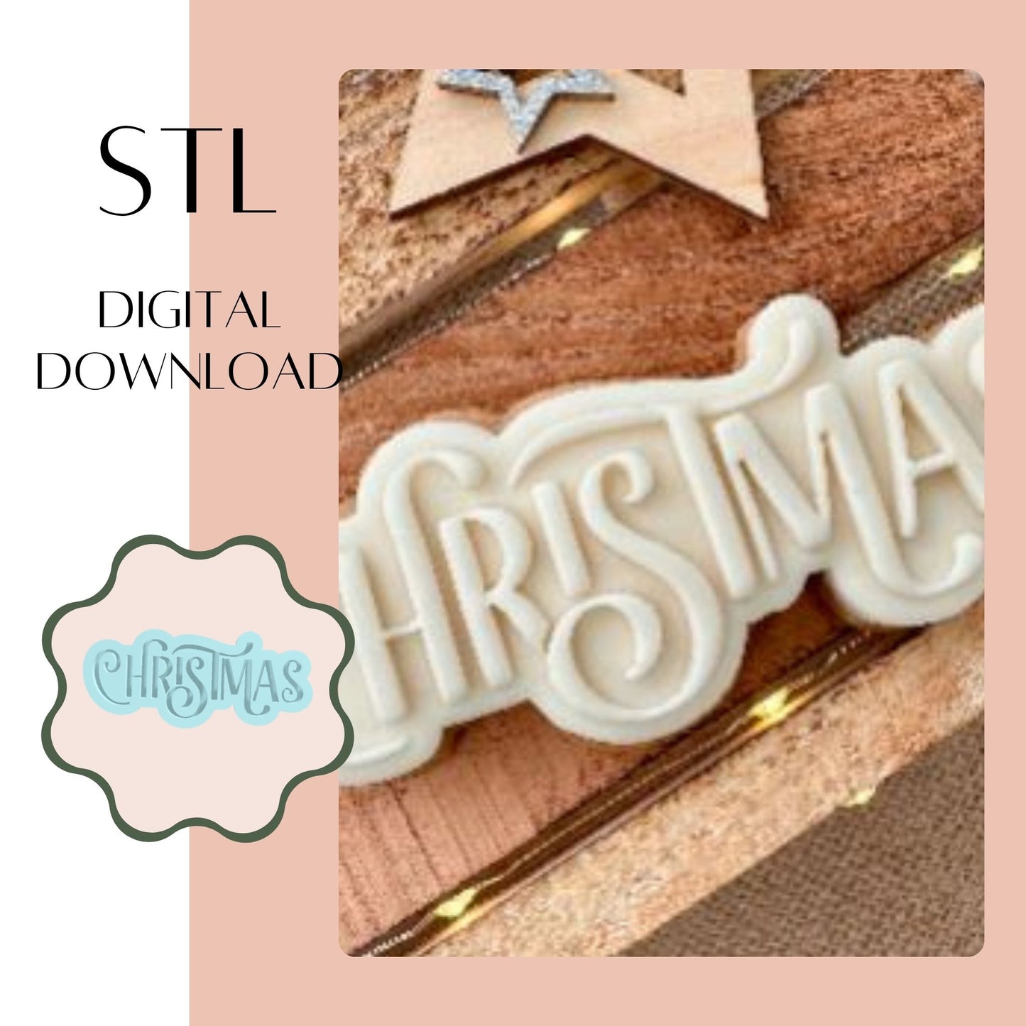 Christmas embosser & cookie cutter STL