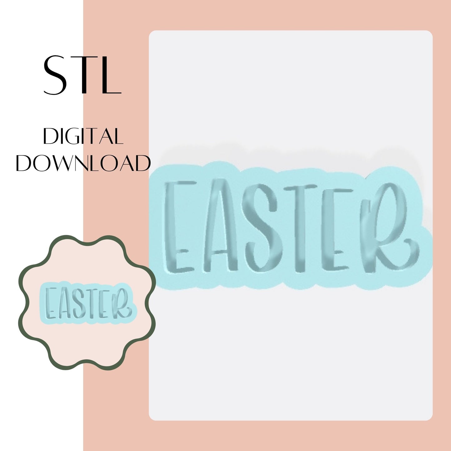 Easter embosser & cookie cutter STL