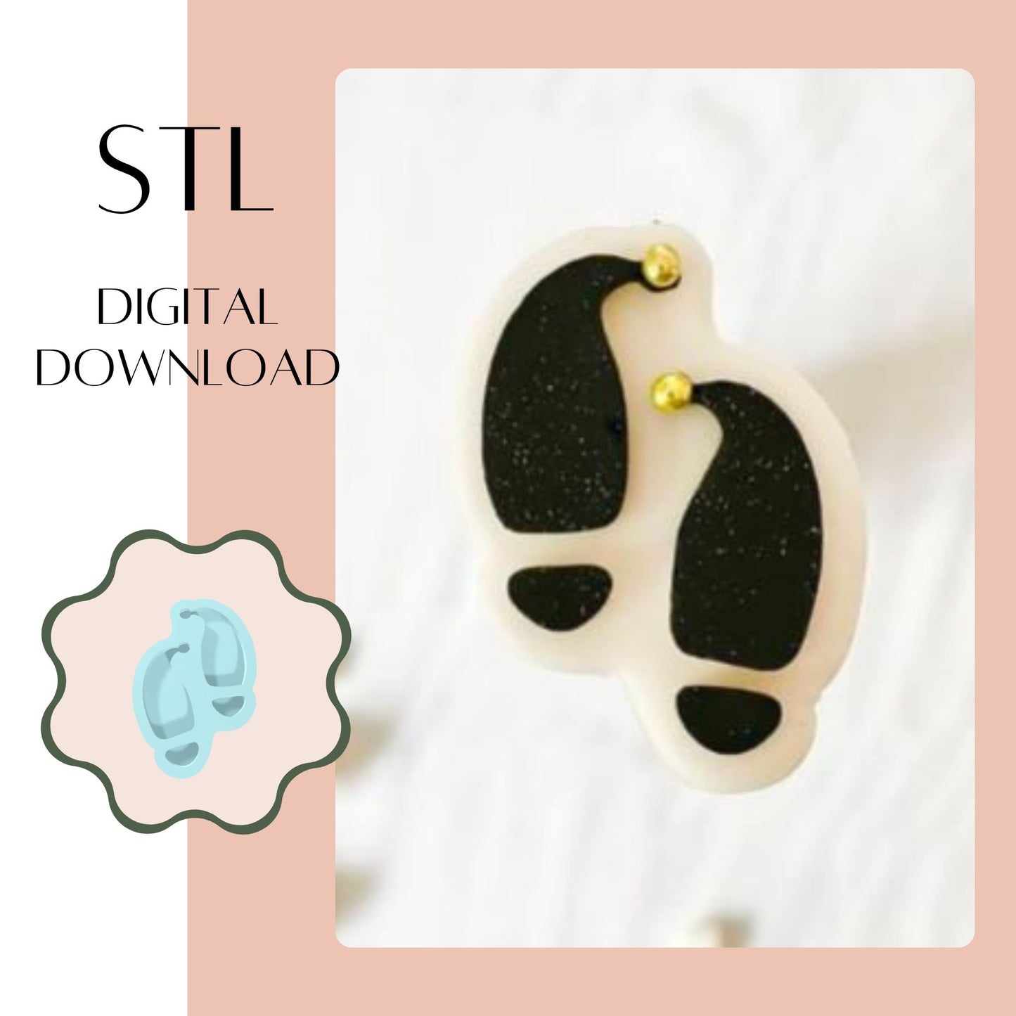 ELF Footprints embosser & cookie cutter STL