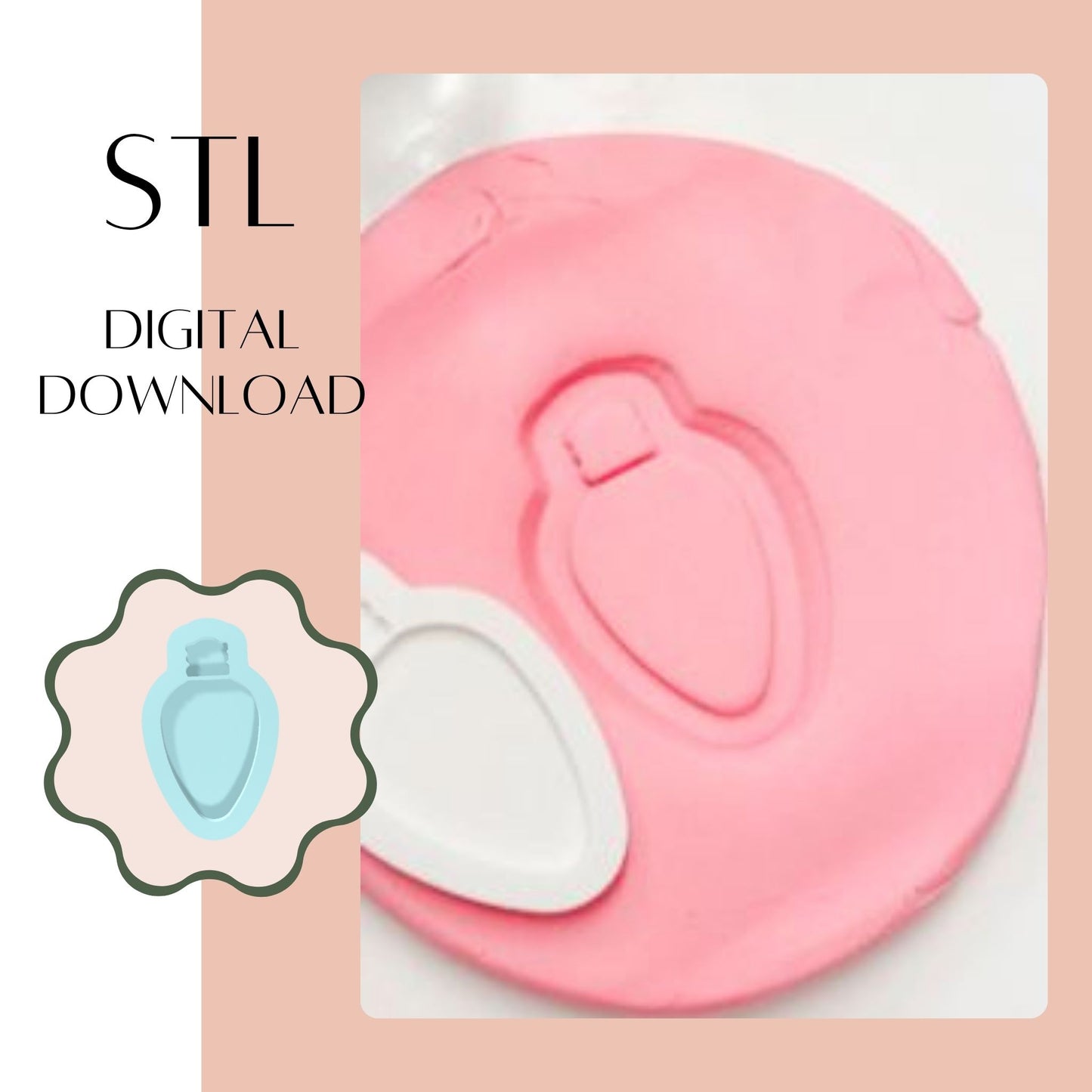 Light Bulb Maxi & Mini embosser & cookie cutter STL