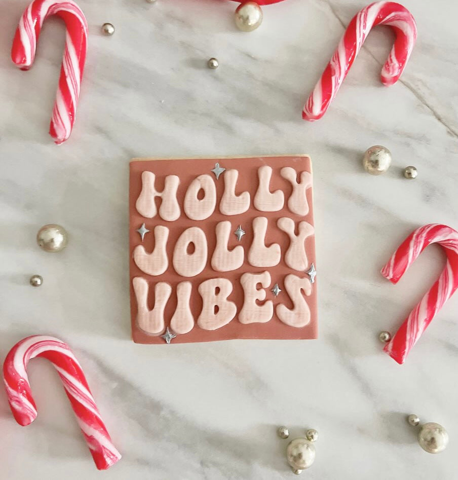 Holly Jolly Vibes Embosser Retro