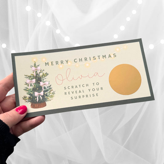 Merry Christmas Scratch Card - Tree
