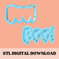 BOO! embosser & cookie cutter STL