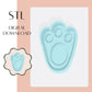 Bunny Foot embosser & cookie cutter STL