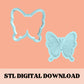 Butterfly 2 embosser & cookie cutter STL