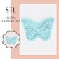 Butterfly 1 embosser & cookie cutter STL