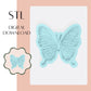Butterfly 2 embosser & cookie cutter STL