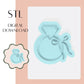 Diamond Ring Bow embosser & cookie cutter STL