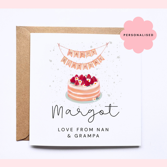 Personalised Birthday Card - Cake
