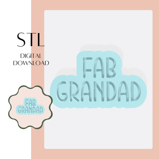 FAB GRANDAD embosser & cookie cutter STL