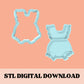 Frilly Babygrow embosser & cookie cutter STL