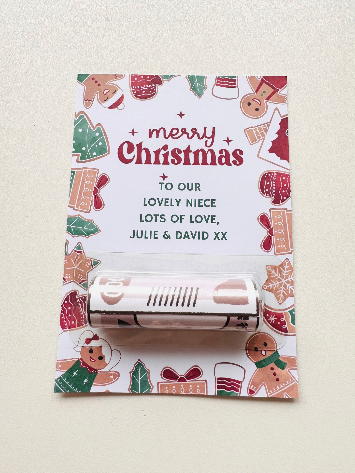 Personalised Christmas Cash Holder Card #2