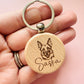 Wooden Engraved Dog Keyring