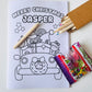 Personalised Christmas Colouring Book Pack
