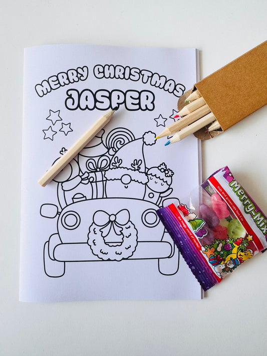 Personalised Christmas Colouring Book Pack
