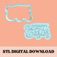 Happy Easter embosser & cookie cutter STL