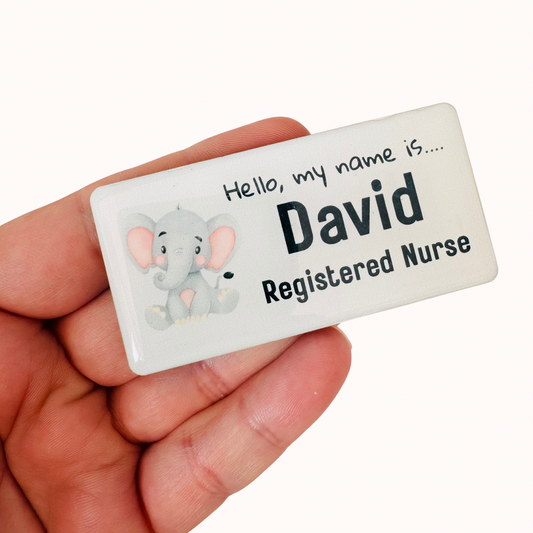 Custom Animal Name Badge