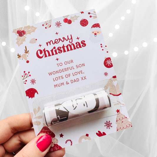 Personalised Christmas Cash Holder Card #1