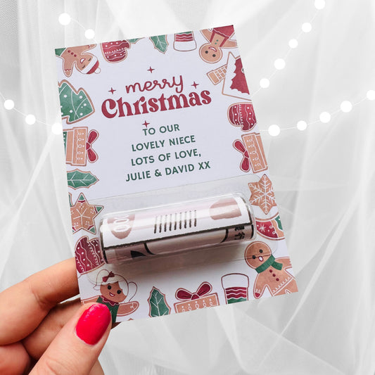 Personalised Christmas Cash Holder Card #2