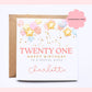 Personalised 21st Birthday Card