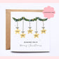 Personalised Christmas Card - Star Garland