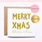 Personalised Christmas Card - Foiled MERRY CHRISTMAS