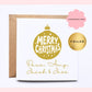 Personalised Christmas Card - Foiled Bauble
