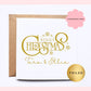 Personalised Christmas Card - Foiled Merry Christmas snowflakes