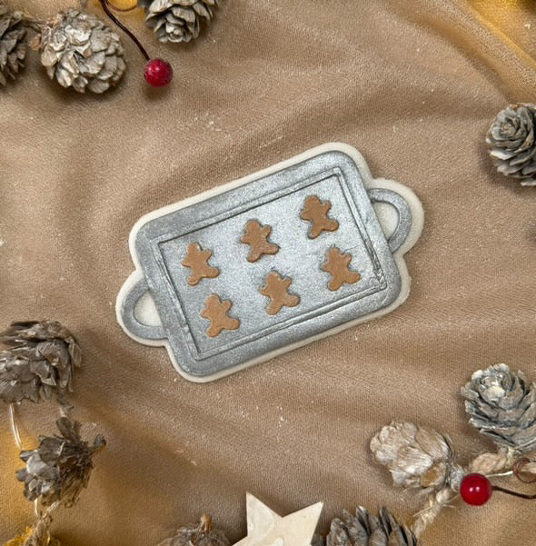 Gingerbread Baking Tray Embosser & Cutter Set