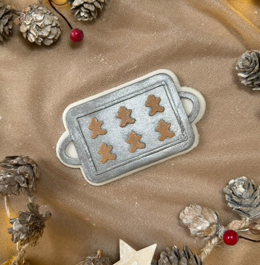 Gingerbread Baking Tray Embosser & Cutter Set