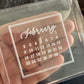 Acrylic Month Calendar Embosser