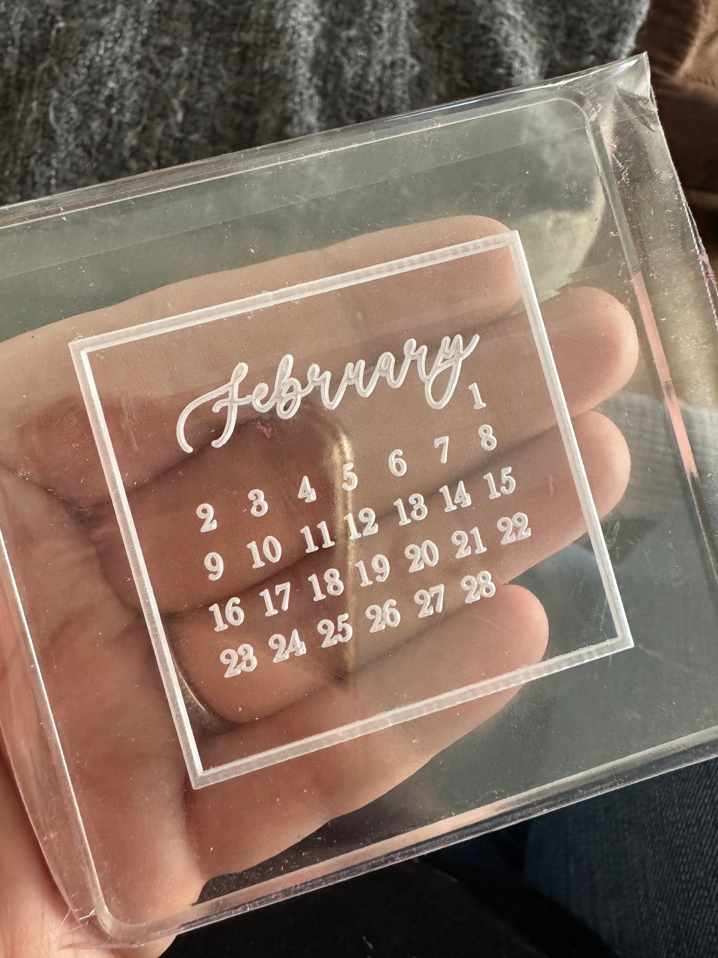 Acrylic Month Calendar Embosser