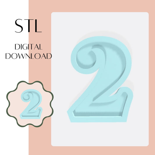 Number 2 embosser & cookie cutter STL