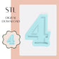 Number 4 embosser & cookie cutter STL