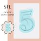 Number 5 embosser & cookie cutter STL