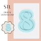 Number 8 embosser & cookie cutter STL