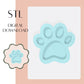 Paw Print embosser & cookie cutter STL